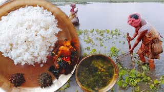 Gongura leaves  mwitha jung naa sorrel leaves curry Bodo style  crab chutney and prawn chutney [upl. by Atiuqahc]