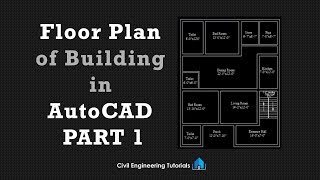 How to draw a Floor Plan of a Building in AutoCAD – PART 1 [upl. by Conny268]