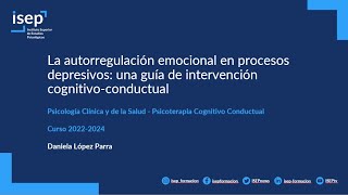 Disertación TFM  Autorregulación emocional en procesos depresivos [upl. by Adliw]