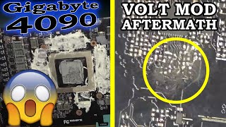 Catastrophic failure of a volt mod for Gigabyte 4090 [upl. by Semaj]