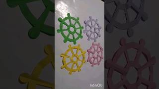 How to cut Dharmachakra for vesak kudu 🏮🕯️ dharma wheel for vesak lantern  ධර්ම චක්‍රය [upl. by Senoj]