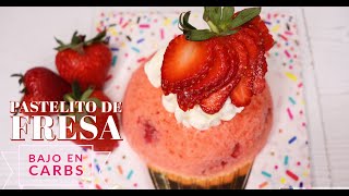 PAN KETO DE FRESA  CETOGENICO KETO MUG CAKE [upl. by Marden931]