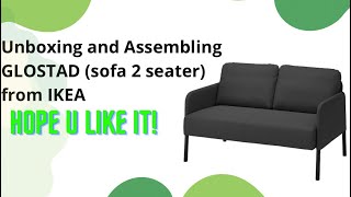 Unboxing and Assembling Ikea GLOSTAD sofa 2 seater from IKEA unboxingplaytime [upl. by Ebaj]