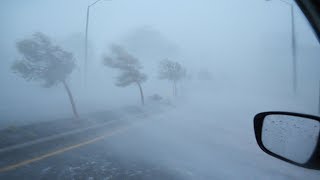 Extreme Wind and Flying Debris in Hurricane Florence Eyewall [upl. by Anialram]