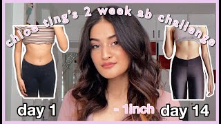 ABS IN TWO WEEKS i tried chloe tings two week abs challenge [upl. by Ahsim317]