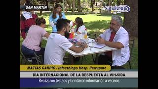 MATÍAS CARPIO  Realizaron testeos por el Día Internacional de la Respuesta al VIH SIDA [upl. by Staal268]