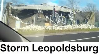 Kazerne ingestort in Leopoldsburg door zware storm  Barracks collapsed in Belgium by storm 180118 [upl. by Ellehs298]