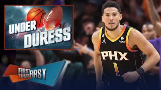 Devin Booker is Under Duress as Suns enter must win Game 6 vs Nuggets  NBA  FIRST THINGS FIRST [upl. by Ennej]