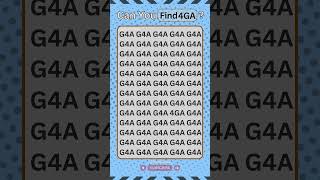 Spot the Sequence Can You Find 4GA in G4A BrainTeaser FocusGame IQChallenge [upl. by Enaxor]