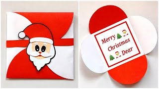 Merry Christmas card ideas handmade  Easy and Beautiful Christmas greeting card making [upl. by Gnen]