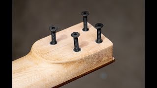 Quick Tips 18 Installing Threaded Inserts Into A Guitar Neck [upl. by Acile]