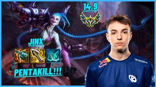 KCB CALISTE JINX VS HWEI ADC PENTAKILL INVINCIBLE  EUW CHALLENGER  PATCH 149 [upl. by Ahen619]