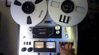 Pioneer RT1050 reel to reel tape player recorder November 4 2011 0746 PM [upl. by Merrily]