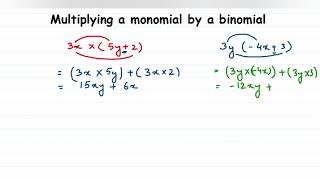 How to multiply monomial by binomialAlgebraic expression and identities Class 8th  Axiom 1729 [upl. by Atoiganap]