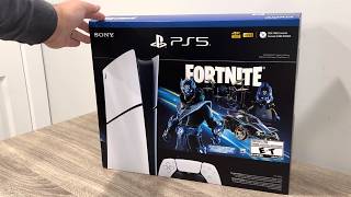 PS5 Slim Fortnite Bundle Unboxing Black Friday Deal [upl. by Ligriv]