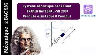 2Bac SM BIOF Oscillations mécaniquesPendule élastique amp Conique Examen national SM 2004 [upl. by Singband961]