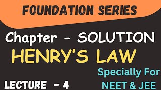 HENRYS LAW  Chapter  1 SOLUTIONS  CLASS 12  NEET ampJEE CHEMISTRY ​⁠letmeteachchem [upl. by Ajiam633]