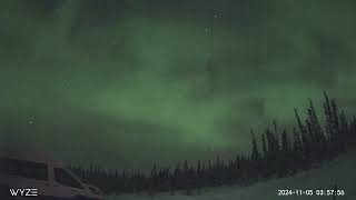 November 3 2024 Northern Lights Timelapse in Fairbanks Alaska [upl. by Mahoney]