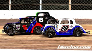 iRacing Dirt Legend Cars at USA [upl. by Eyllom]