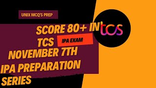 TCS IPA 2024 Preparation  TCS Xplore ION Proctored Assessment  UNIX MCQS  Score 80 in TCS IPA [upl. by Asilam]