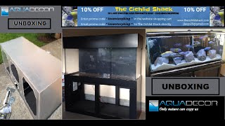 AquaDecor 3D Background Unboxing  African Cichlids  220 Gallon Aquarium Build [upl. by Anchie]