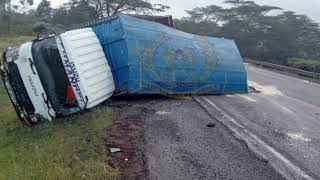 One person killed several injured in Nakuru Eldoret road accident this morning at Mustard area [upl. by Dorri]