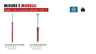 Tassello ad espansione asimmetrica WUR 10  Per fissaggi su calcestruzzo mattoni e tufo  Würth [upl. by Dacy]