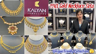 13Gm Starts 🥰 Kalyan Jewellers New Gold Necklace Design with price amp Wt Light Wt Gold Necklace [upl. by Aryas]