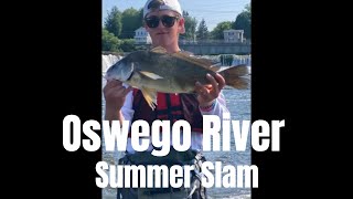 Oswego River Summer Slam Fishing  Bass Sheephead Catfish  First Light Fishing Co [upl. by Gelhar]