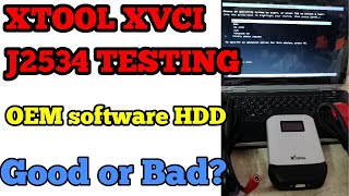 Xtool XVCI passthru device J2534 OEM software in one laptop and one device  OEM software HDD [upl. by Cohe]