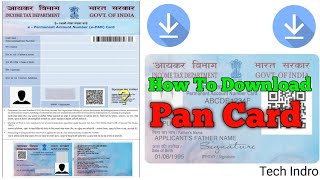 How to Download Your PAN Card Easily  Tech Indro [upl. by Aiciled]