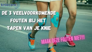 De 3 veel voorkomende fouten bij het tapen van je knie  2 bonus tips [upl. by Releehw]