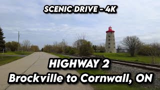 🌅 Scenic Drive Along St Lawrence River Brockville to Cornwall in 4K 🚗 [upl. by Acissev]