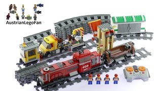 Lego City 3677 Red Cargo Train  Lego Speed Build Review [upl. by Ethbun877]