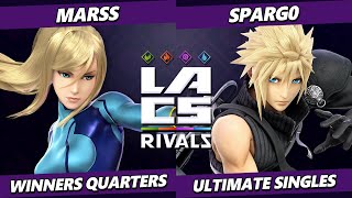 LACS Rivals  Marss ZSS Vs Spargo Cloud Smash Ultimate  SSBU [upl. by Forta]