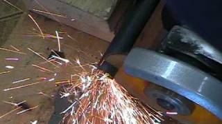 Using a grinder to cut 4130 steel tube for airframe construction [upl. by Sug11]