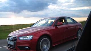 Audi A4 B8 18 tfsi CVT 170 hp vs BMW F20 116i AT Ride 2 [upl. by Farman]