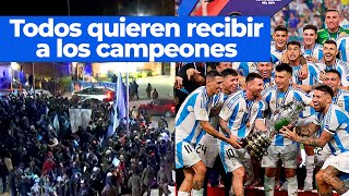 UNA MULTITUD ESPERA A LA SELECCIÓN ARGENTINA EN EZEIZA [upl. by Iow803]