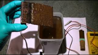 How to make copper oxide CuO using electrolysis [upl. by Baldridge375]