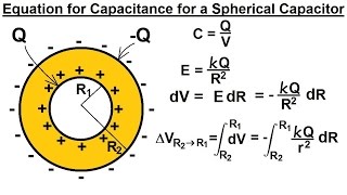 Physics 39 Capacitors 10 of 37 The Spherical Capacitor [upl. by Lleinnad]