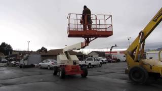 SOLD  Manlift Boom Lift JLG 60H 60 Reach 500 LB Capacity [upl. by Banerjee223]