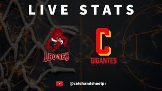 Leones de Ponce vs Gigantes de Carolina  LIVE STATS  BSN [upl. by Arocet417]