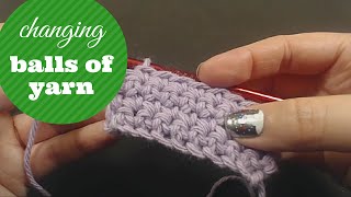 Changing BallsSkeins of Yarn in Crochet [upl. by Audris]