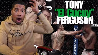 NON MMA FAN REACTS TO EVERY TONY FERGUSON FINISH SO FAR [upl. by Boyse]