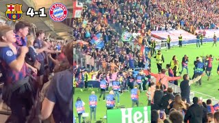 Barcelona Fans Completely Go Crazy As Rapinha Hattrick and Destroy Bayern Munich in Champions League [upl. by Ennaer]