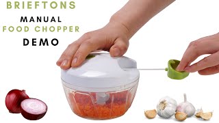 Brieftons Food Chopper Manual Vegetable Chopper Demo [upl. by Fornof]