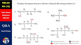 SOALSOAL  Cara Penamaan Senyawa Alkohol  QampA [upl. by Spanjian]