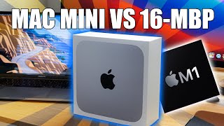 Mac Mini “M1” vs 16quot MacBook Pro  TWICE as Fast and a MUST BUY [upl. by Akirahc]