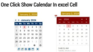 How to Add Date Picker And Calendar in Excel Cell [upl. by Veradis]