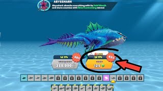 GOT A NEW GIANT ABYSSHARK UNLOCK AT 85 OFF AND 125 GEMS WITH LIVE EVENT  HUNGRY SHARK EVOLUTION [upl. by Yltneb]